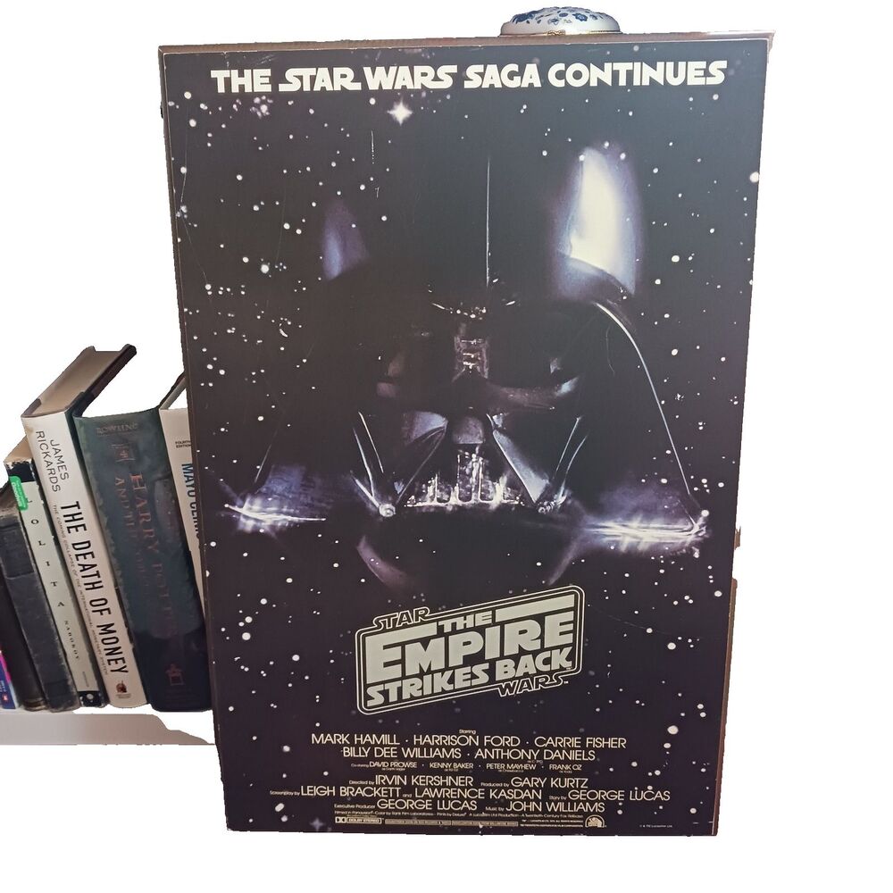 Star Wars Empire Strikes Back Wood Poster Plaque 19" X 13" Silver Buffalo